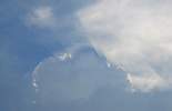 Foto: Wolkenstrahlen am Kopf der Gewitterwolke