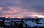 Foto: Morgenrot am Alpenrand